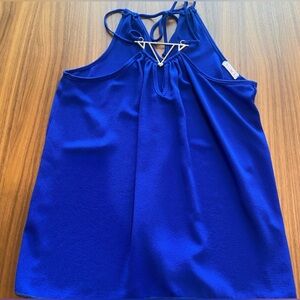 Women's Blue Sleeveless Top